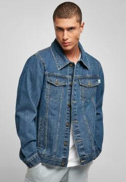 URBAN CLASSICS Veste En Jean - Mid Indigo Washed
