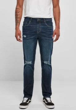 URBAN CLASSICS Jean Droit - Darkblue Destroyed Washed