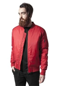 URBAN CLASSICS Basic - Blouson Bomber - Fire Red