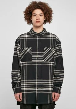 URBAN CLASSICS Long Oversized Checked Summit - Chemise - Black