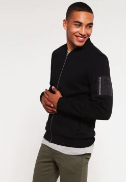 URBAN CLASSICS Sweat Bomber Jacket - Sweat Zippé - Black