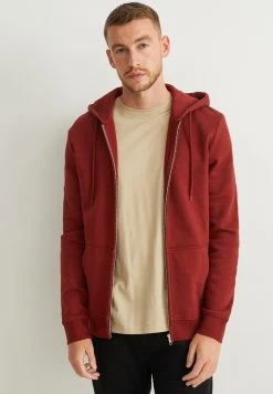 C&A Sweat Zippé - Bordeaux