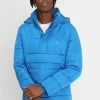 URBAN CLASSICS Pull Over Puffer - Veste D'Hiver - Brightblue