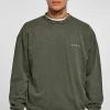 URBAN CLASSICS Small Embroidery Crew - Sweatshirt - Bottlegreen