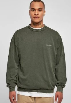 URBAN CLASSICS Small Embroidery Crew - Sweatshirt - Bottlegreen