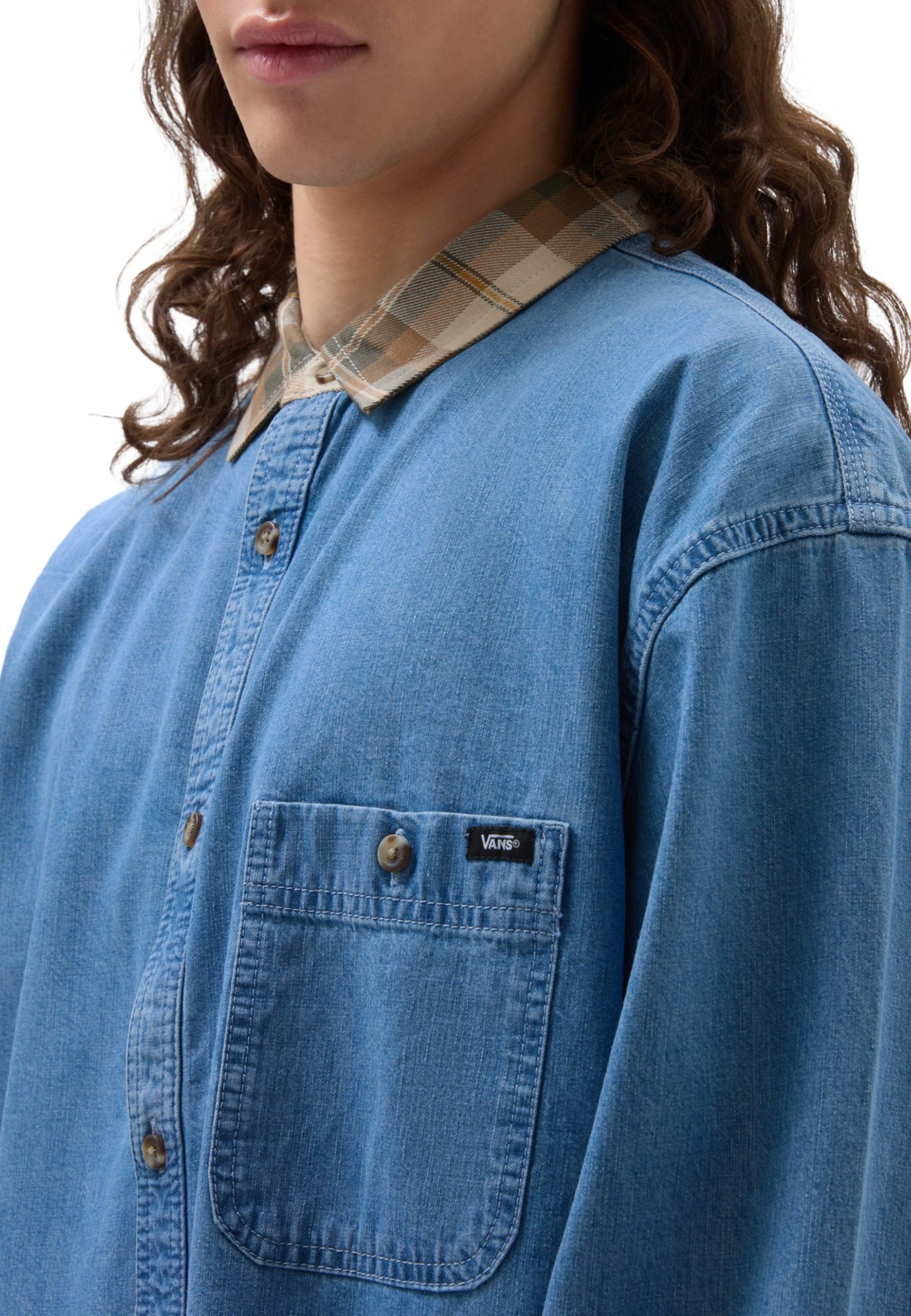Vans Deerfiel Ls - Chemise - Blue Denim – Image 4