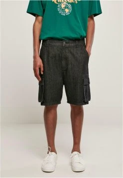 URBAN CLASSICS Cargo - Short En Jean - Black Washed