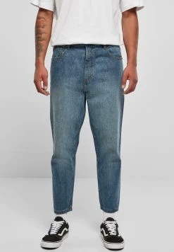 URBAN CLASSICS Cropped Tapered - Jeans Fuselé - Middeepblue