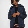 URBAN CLASSICS Hooded Puffer Jacket - Veste D'Hiver - Navy