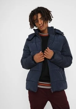 URBAN CLASSICS Hooded Puffer Jacket - Veste D'Hiver - Navy