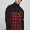 URBAN CLASSICS Veste Mi-Saison - Black/Redcheck