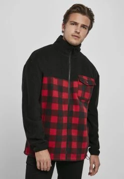 URBAN CLASSICS Veste Mi-Saison - Black/Redcheck