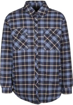 URBAN CLASSICS Plaid Quilted - Veste Mi-Saison - Lightblue/Darkblue