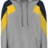 URBAN CLASSICS Oversize 3-Tone Hoody - Sweat À Capuche - Grey/Honey/Darkblue