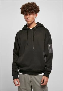 URBAN CLASSICS Military Hoody - Sweatshirt - Black