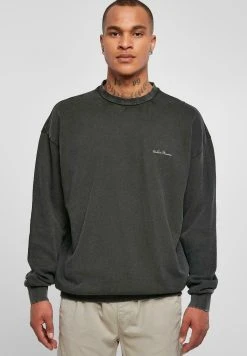 URBAN CLASSICS Small Embroidery Crew - Sweatshirt - Black