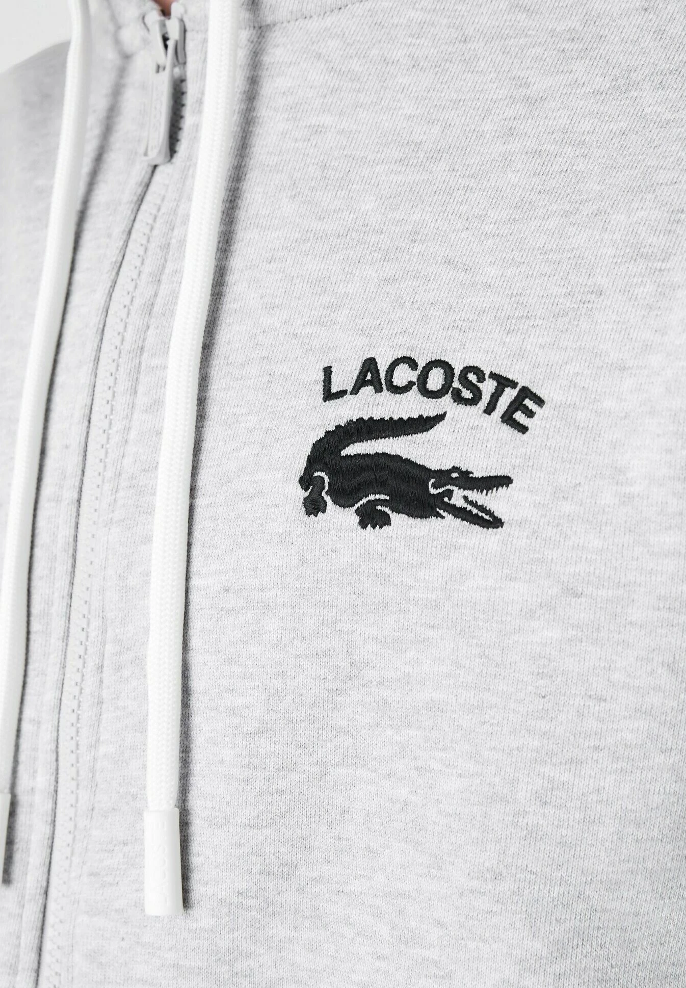 Lacoste Sweat Zippé - Gris Chiné – Image 3