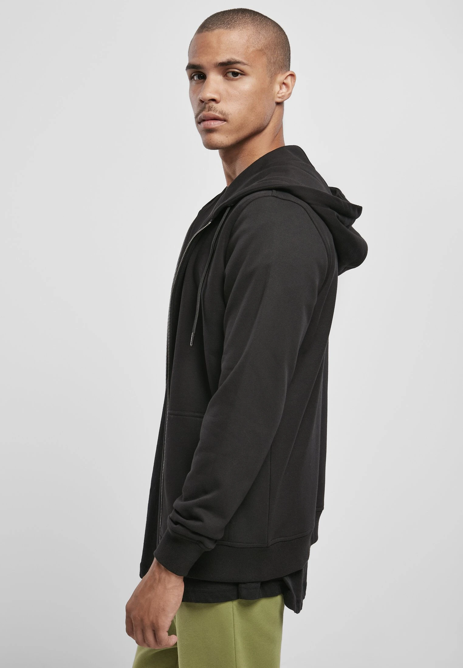 URBAN CLASSICS Terry - Sweat Zippé - Black – Image 4