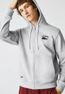 Lacoste Sweat Zippé - Gris Chiné