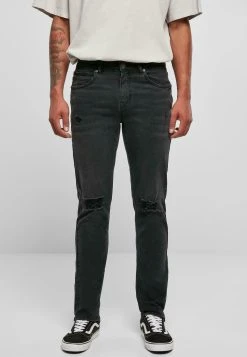 URBAN CLASSICS Jean Droit - Black Destroyed Washed