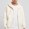 URBAN CLASSICS Zip Hoody - Sweat Zippé - Whitesand