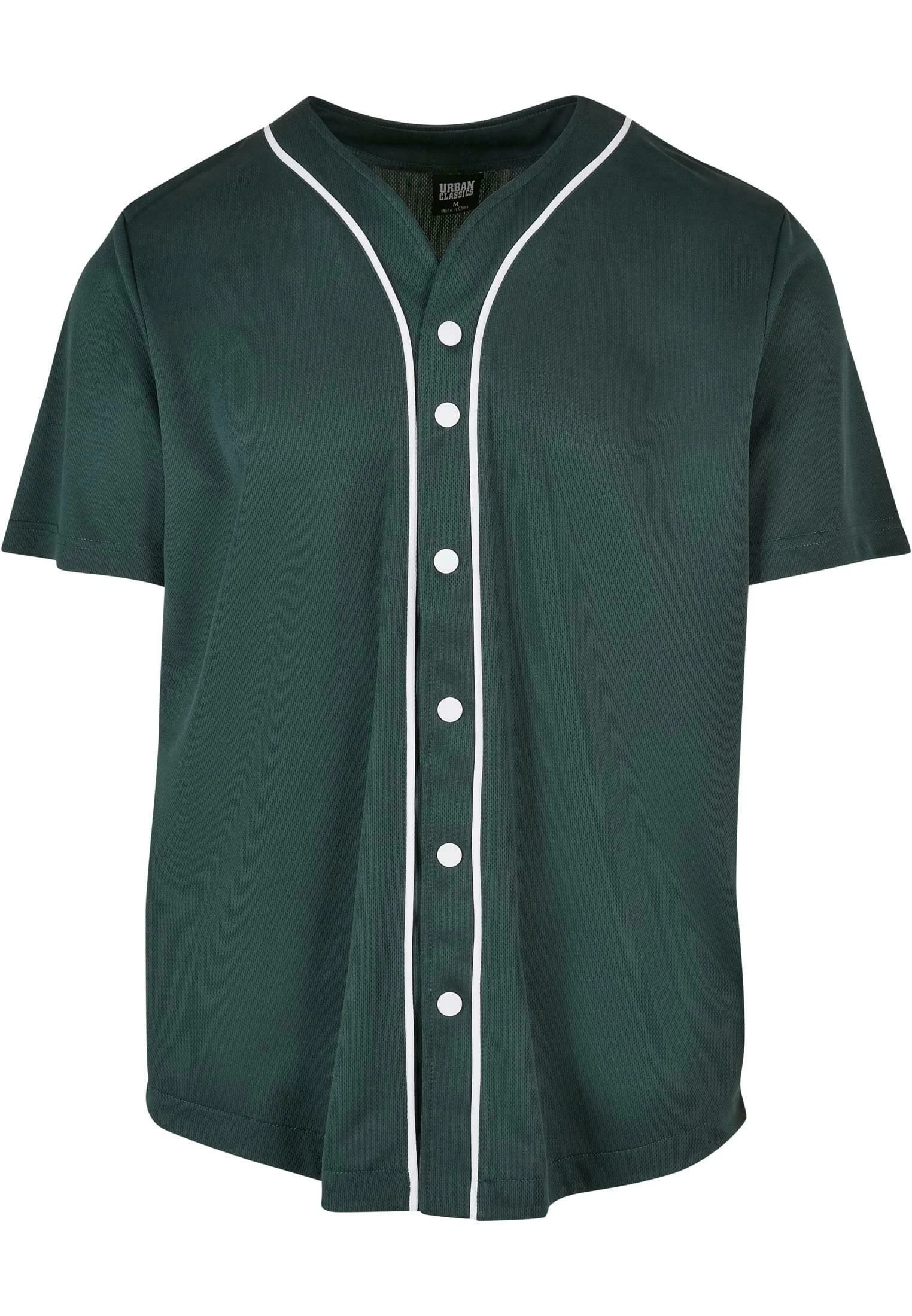 URBAN CLASSICS Baseball - Chemise - Bottlegreen White – Image 6
