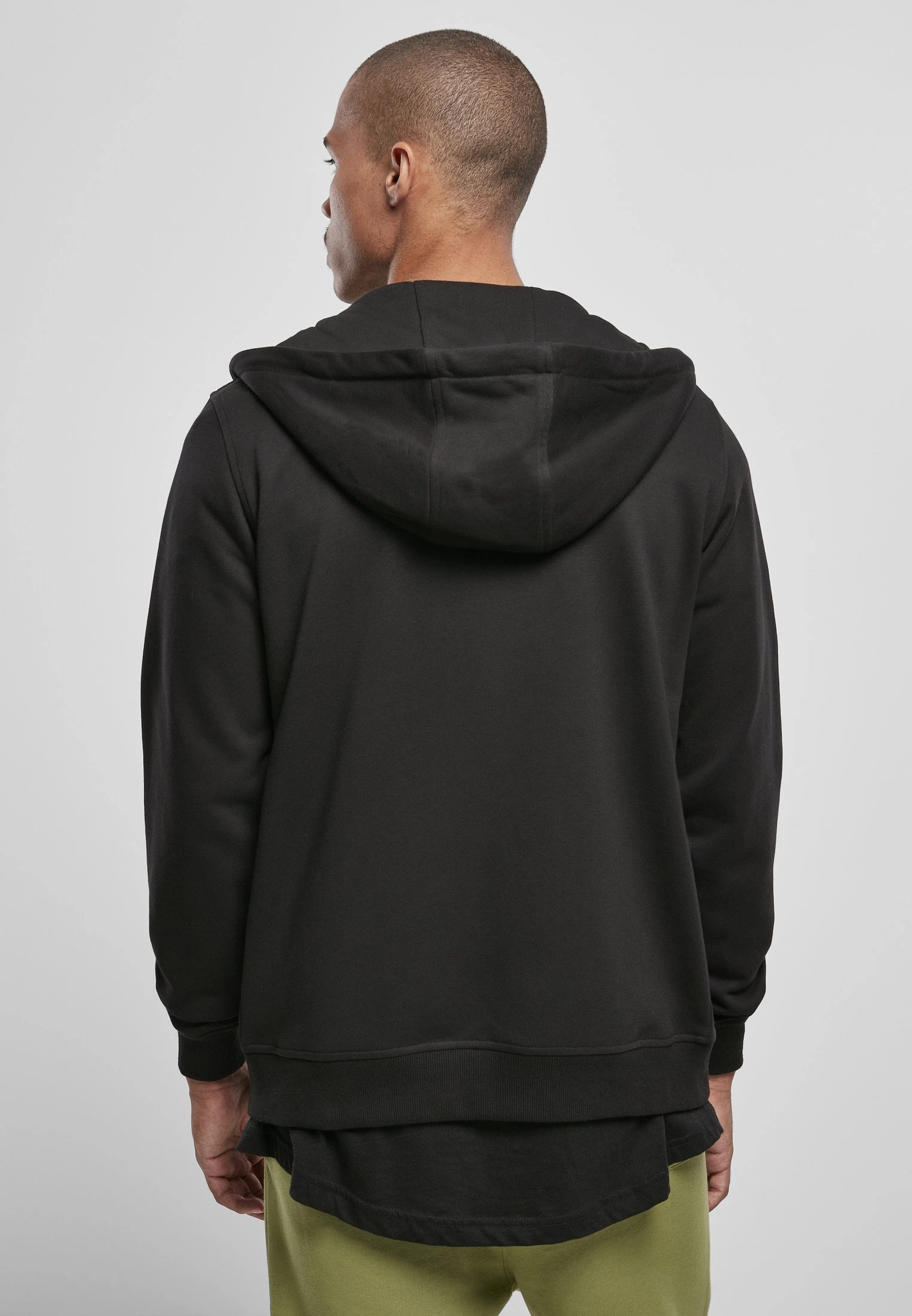 URBAN CLASSICS Terry - Sweat Zippé - Black – Image 3