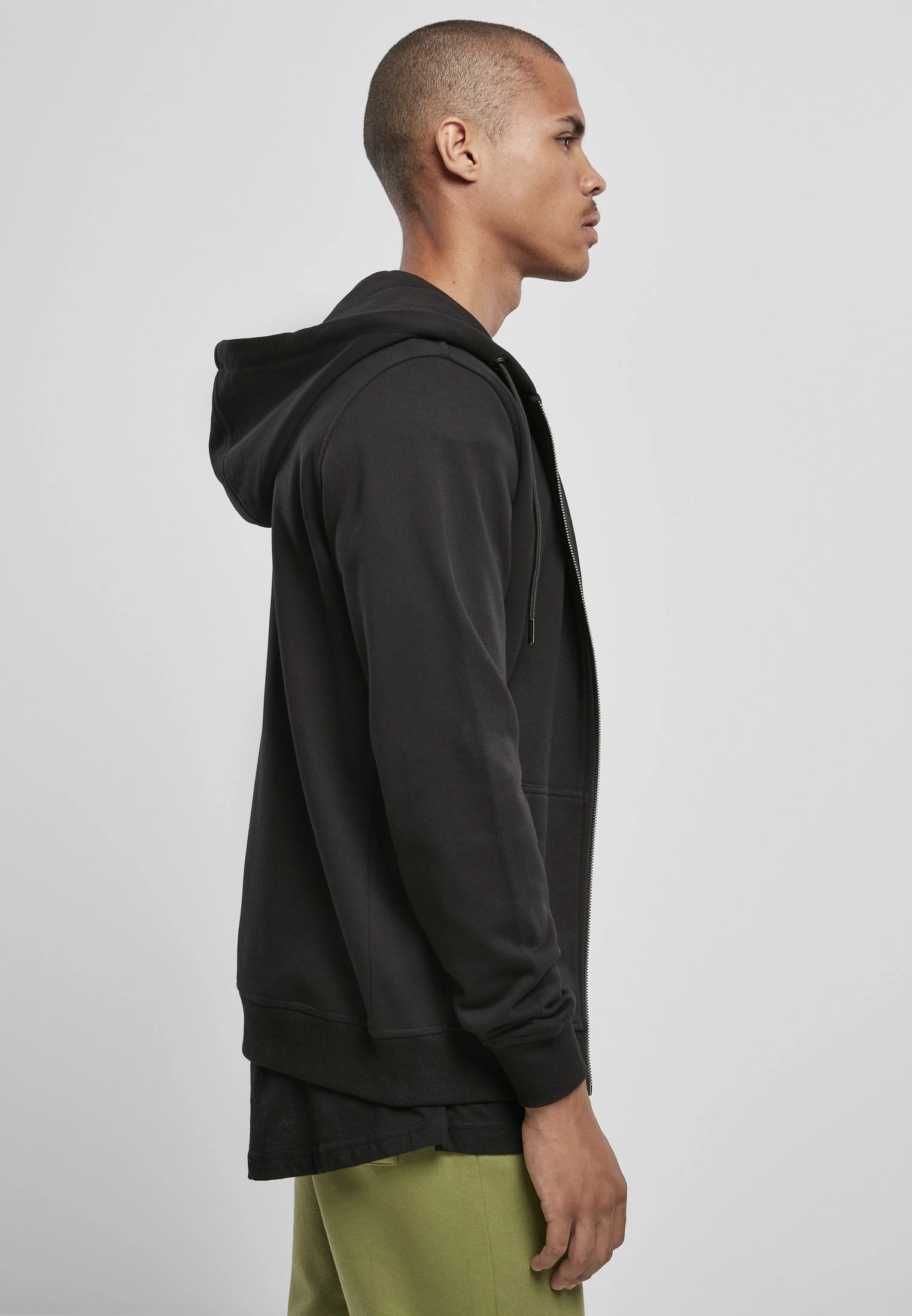 URBAN CLASSICS Terry - Sweat Zippé - Black – Image 5
