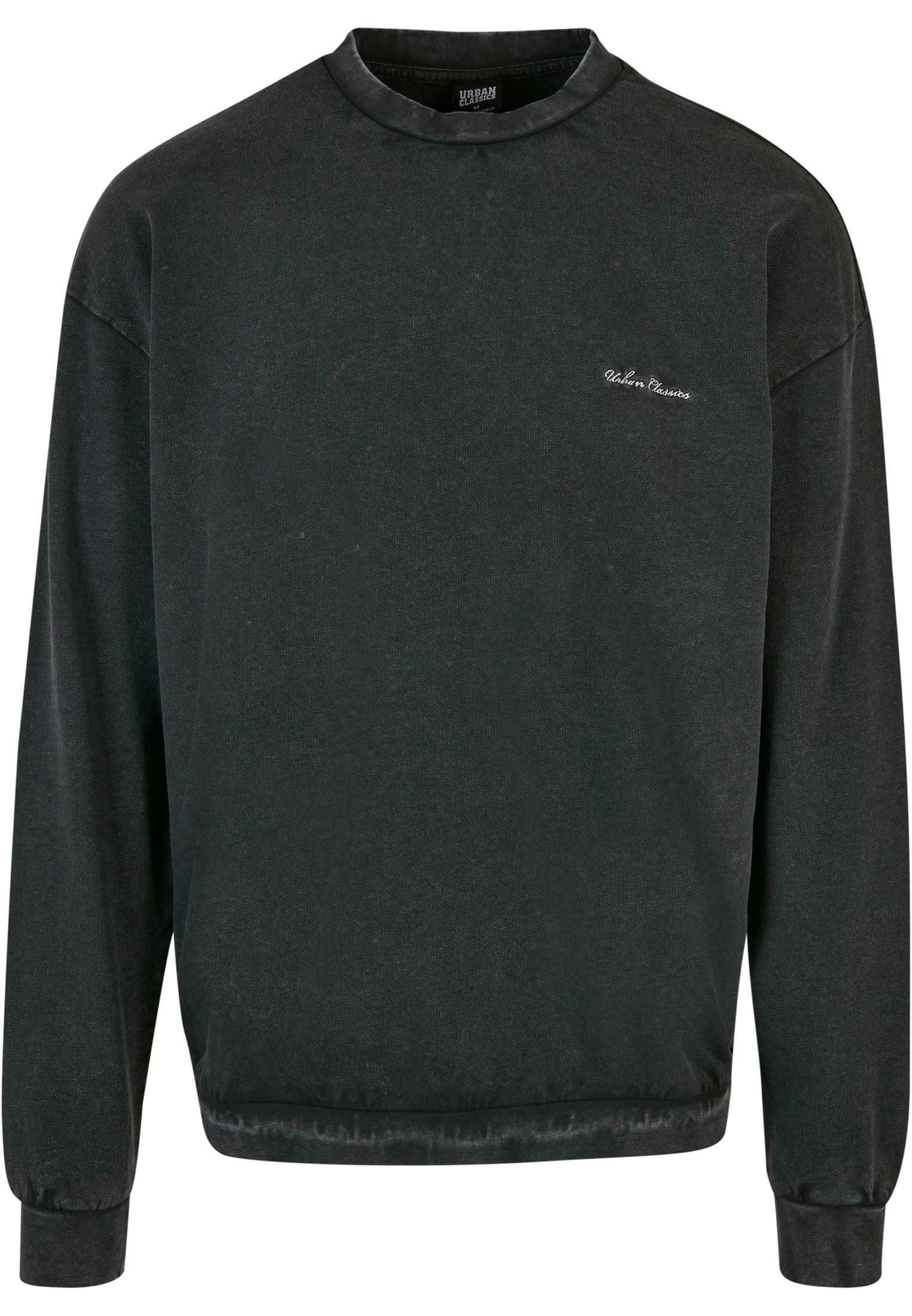 URBAN CLASSICS Small Embroidery Crew - Sweatshirt - Black – Image 6