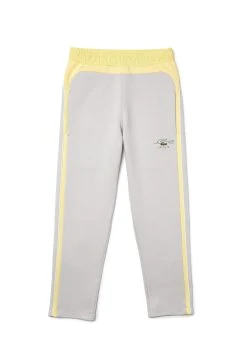 Lacoste Pantalon De Survêtement - Gris Clair Jaune Blanc
